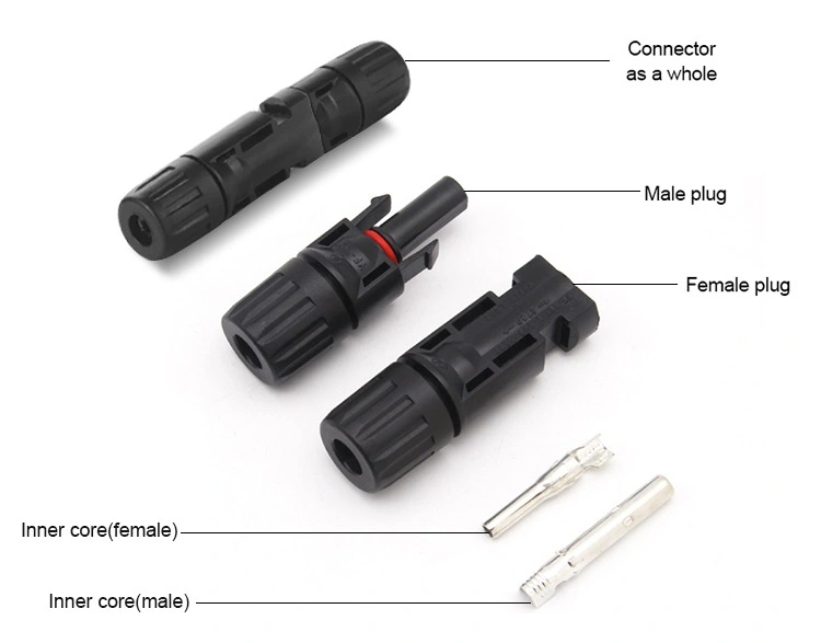 1000V TUV Waterproof IP68 Solar Connector DC PV Plug Socket for Solar PV System