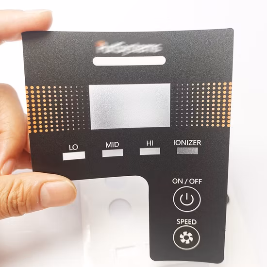 Painel de interruptor de membrana personalizado Adesivo de painel Lexan