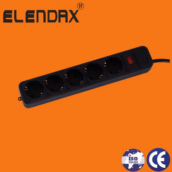 Tomada preta Europa com cabo de alimentação (E2005ES